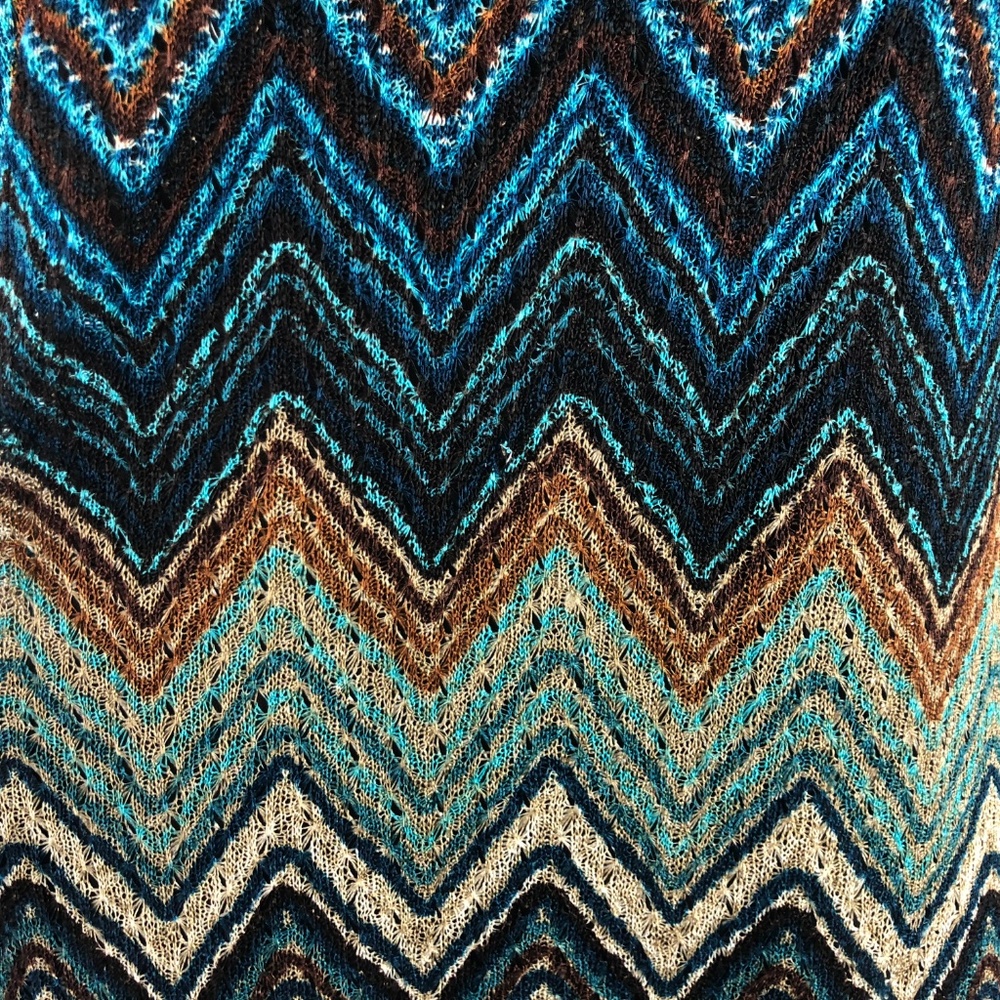 MSK 10 Chevron Dress Boho Flutter Sleeve - Picture 5 of 8